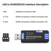 Модуль связи USB-RS485/RS232, двухсторонний полудуплексный последовательный преобразователь, микросхема CH343G, обработка сигналов, поддержка Windows, MacOS, Linux.