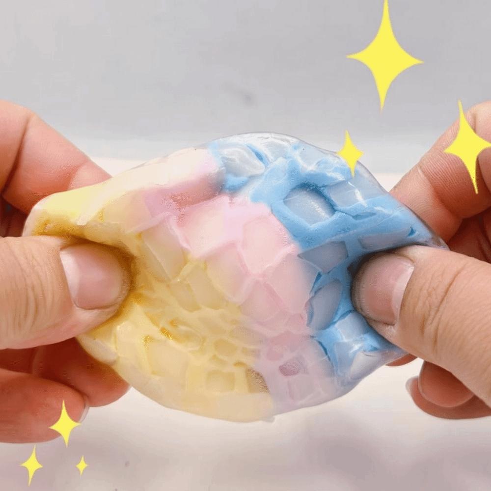 Gradient Colors Rainbow Crispy Balls Soft Decompression Pinch Toy Office Home Relaxation