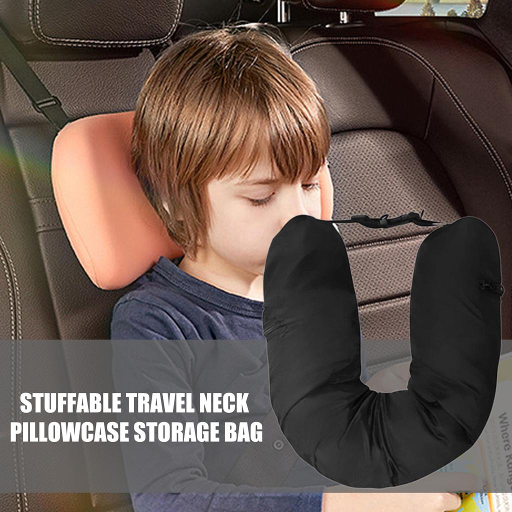 Travel Neck Pillow Storage Bag Stuffable Neck Pillow Refillable Pillows Sleeper Hold Pillow Neck Support Car U-shaped Headrest