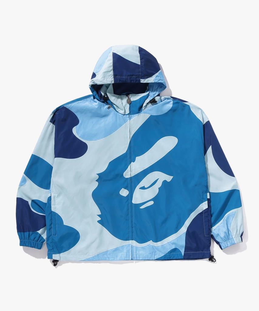 Bape Abc Camo Nylon Hooded Jacket (M) Blue