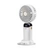 Handheld Mini Fan Foldable Portable Neck Hanging Fans 5 Speed USB Rechargeable Fan with Phone Stand and Display Screen