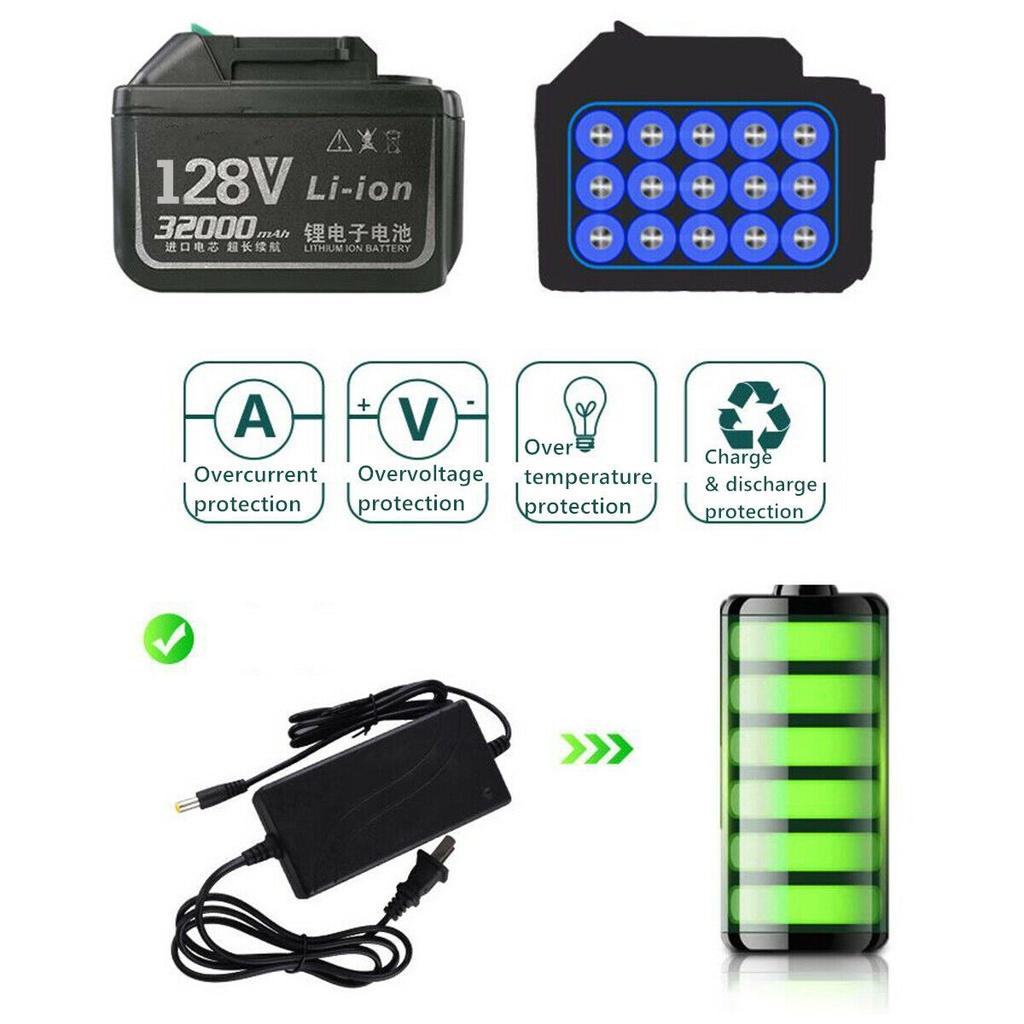 Перезаряжаемая электрическая беспроводная бесщеточная угловая шлифовальная машина, ключ 128 В, портативная полировка металла, резка камня, хранение древесины