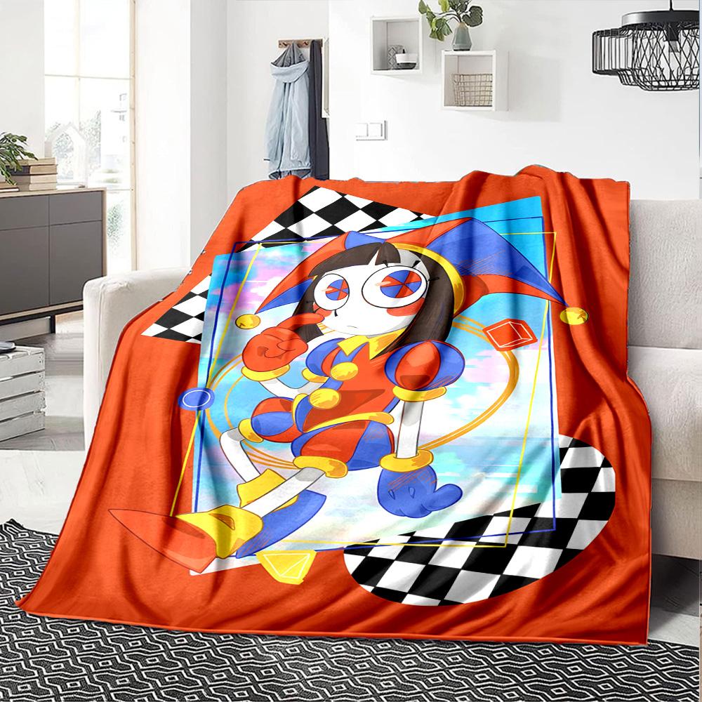 Pomni Circus Blanket Soft Warm Cozy Suitable for Chair Office Couch All-Season Use Warmthful Decor Ideal Gift For Birthday Valentine'S Day