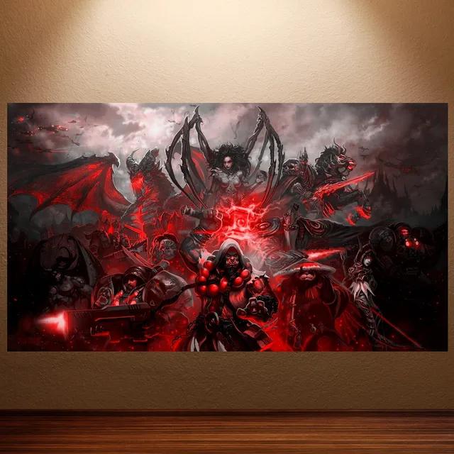 World of Warcraft Ретро Холст Постер Классическая Игра Настенное Искусство для Декора Игровой Комнаты Наклейка на Стену Живопись