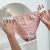 Light Luxury Silk Smooth Touch Triangle Panties with Diamond Decoration Women’s Panties