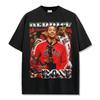 Derrick Rose MVP Tribute Graphic T-Shirt Oversized Crew Neck Distressed Cotton Basketball Casual Outdoor Sports Wear Retro Wash