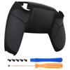 eXtremeRate Rubberized Grip Custom Back Housing Bottom Shell for PS5 Replacement Back Shell Cover Compatible with PS5 Controller Controller, [Black]