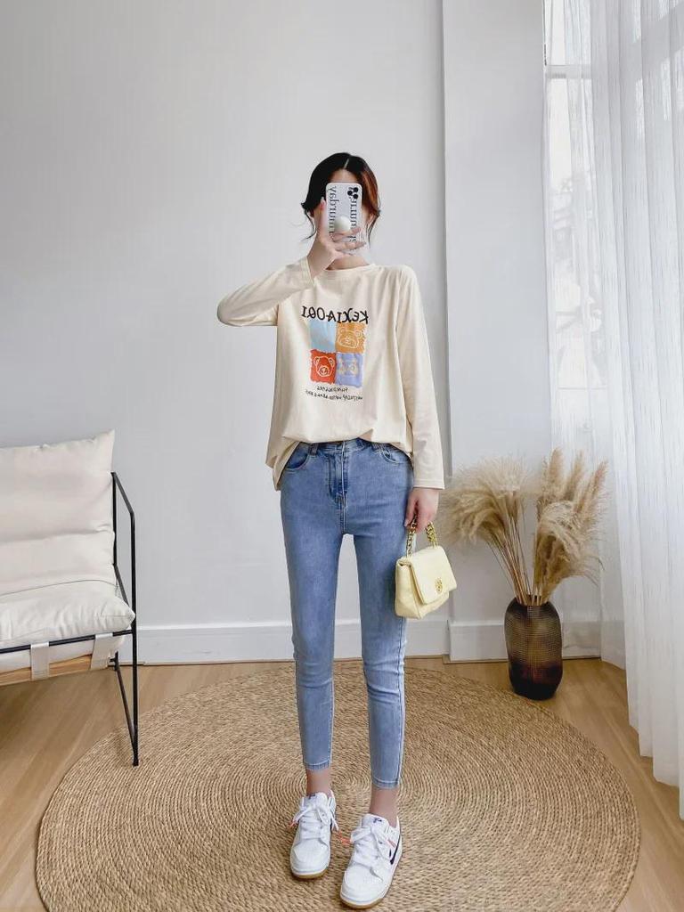 Футболка с длинными рукавами для беременных и кормящих матерей с боковыми разрезами для кормления грудью в послеродовой период - повседневная осенняя одежда