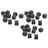 30Pcs Hexahedral Dice Right Angle Pure Black Plastic for Classroom Board Game Party Favor Fun