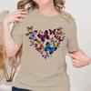 Butterfly Heart T-shirt for Women Tees Tshirt Cartoon Female Clothes Tops Ladies Fashion Butterflies Graphic T-Shirt Clothing