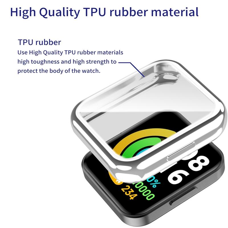 Покрытие TPU Защитный чехол для Xiaomi Mi Watch Lite 2 Чехол для часов Защитный чехол на весь экран для Redmi Watch 2 lite