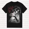 Футболка Muerte Kisses Death Святая Смерть Санта Муэрте Мексиканский Стиль Жнец Унисекс Хлопок Короткий Рукав Хай-стрит