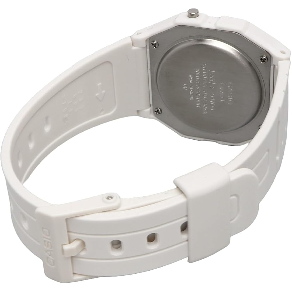 Casio F-91WB-7A Унисекс Цифровые Часы Ремешок из Биопластика Белый Простая Упаковка