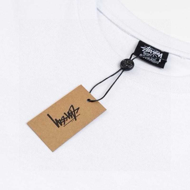 Stussy 2025 Летняя новая высококачественная хлопковая футболка с круглым вырезом для мужчин и женщин Классическая футболка с буквами Давида и принтом для пар