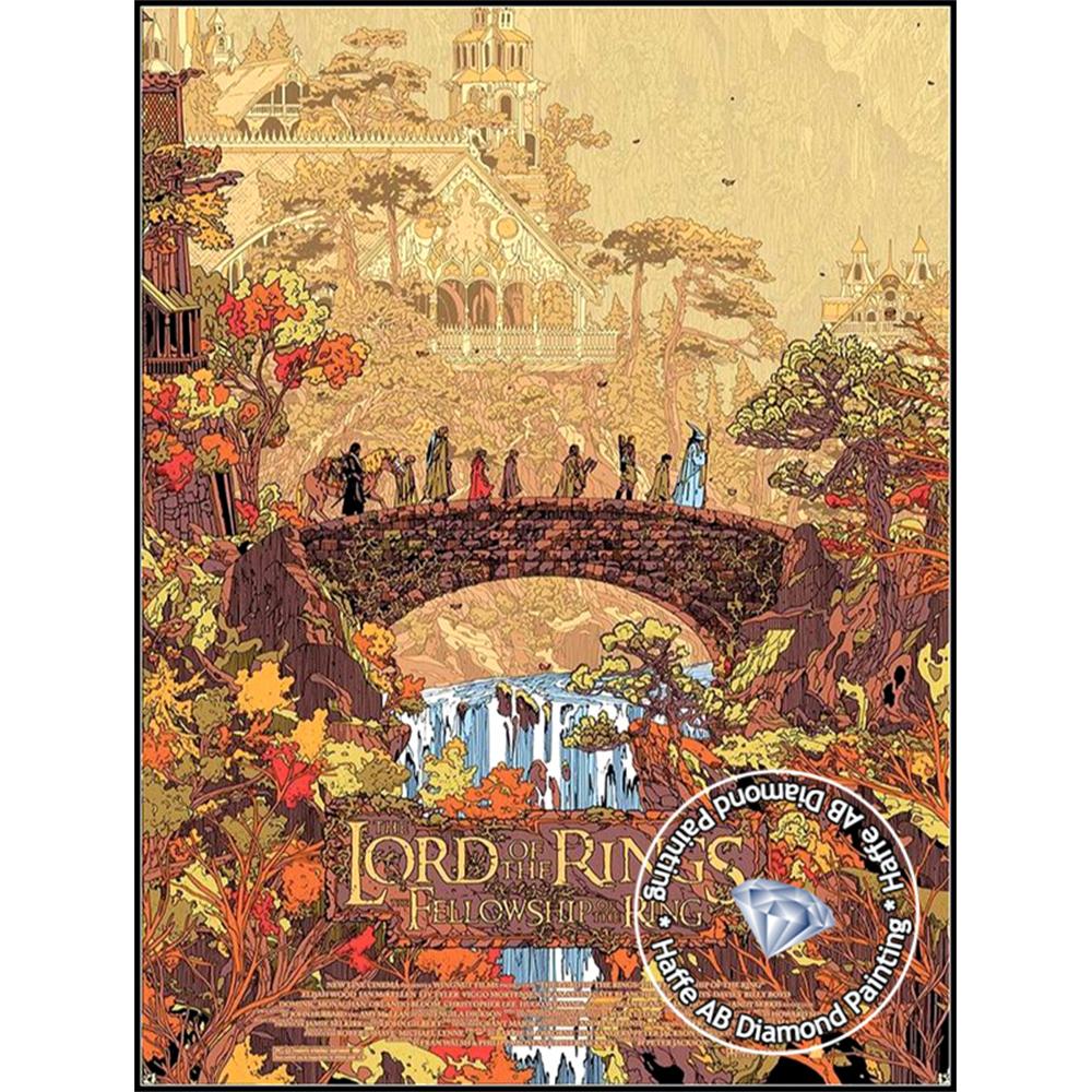 2026 Новый Фэнтези Лорд Эльфийский Принц Алмазная Живопись Кольцо Силы Лесной Пейзаж Дерево Цветок Мозаика Домашний Декор