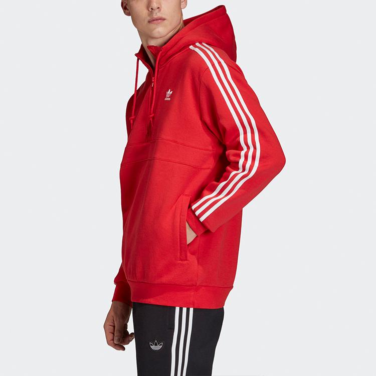 Men's Adidas Originals Sweatshirts Men's Red Hooded Moderate Regular