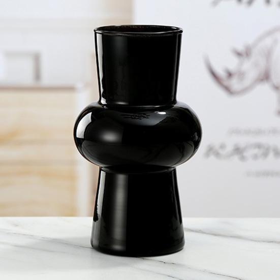 Yousheng Chinese Style Vase Glass Decorative Vase Smooth Surface Handcrafted Vase Flower Arrangement Desktop Decoration