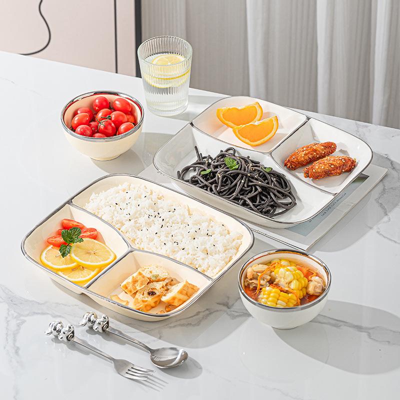 Легкая роскошная керамическая бытовая раздельная тарелка