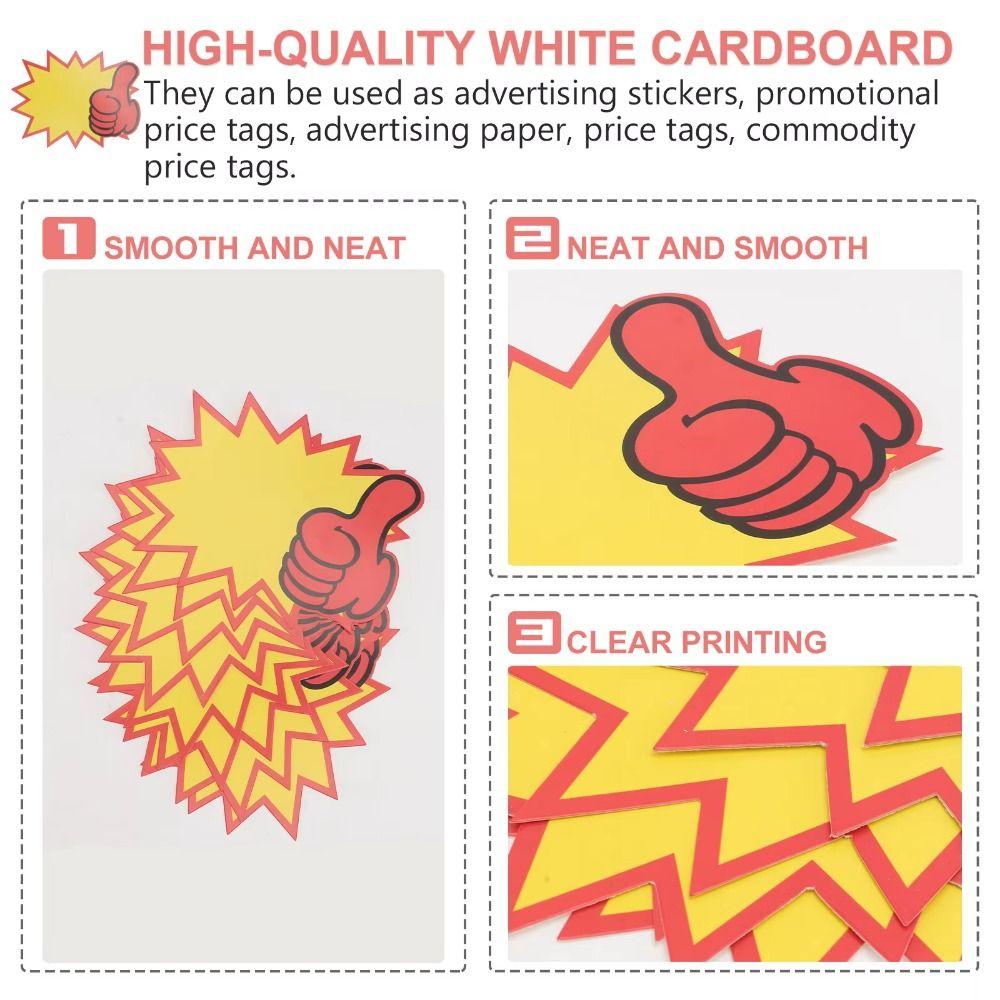 100Pcs Mini Starburst Labels Blank Star Paper Price Tag Price Tags Sale Signs for Price Tagging