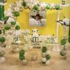 119Pcs Bean Green Gold Balloon Set for Birthday Party Decorations Wild Jungle Safari Forest Theme Garland Decor