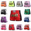 Short Muay Thai Kick Boxing Uniform Kids Adult Embroidery Breathable Fight MMA Kickboxing Pants Men Women Teens Short Boxe Thai