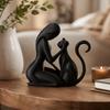 3D Printed Cat Dog Figurine Creative Canine Statues Crafts Desktop Ornaments  Christmas Gift