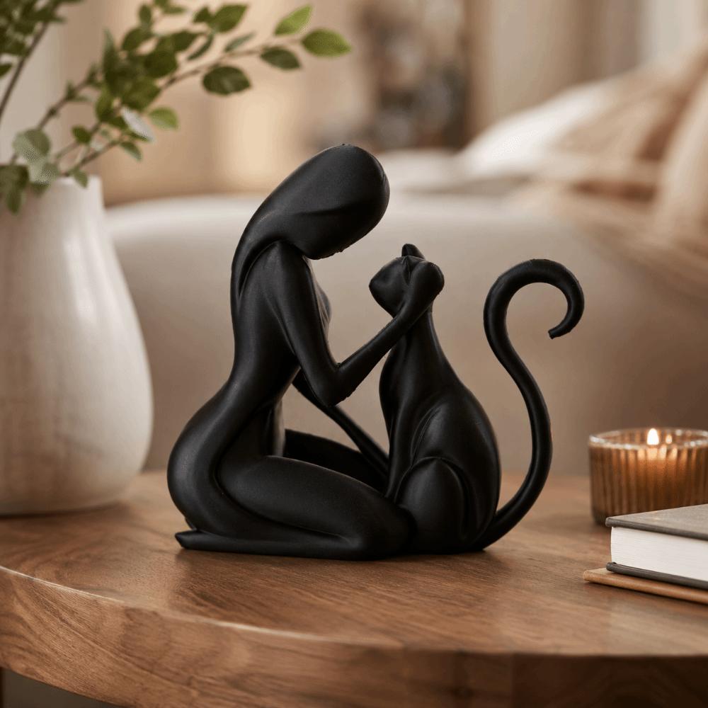 3D Printed Cat Dog Figurine Creative Canine Statues Crafts Desktop Ornaments Christmas Gift