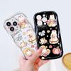 Cute Cartoon Pattern Cream Texture Casing Wavy Edge Soft Silicone Cover Phone Case for Samsung