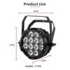 12x18w battery light 6in1 Battery LED Flat Par Wireless DMX Remote Control Lights For Outdoors Home Party Disco Wedding Show atmosphere