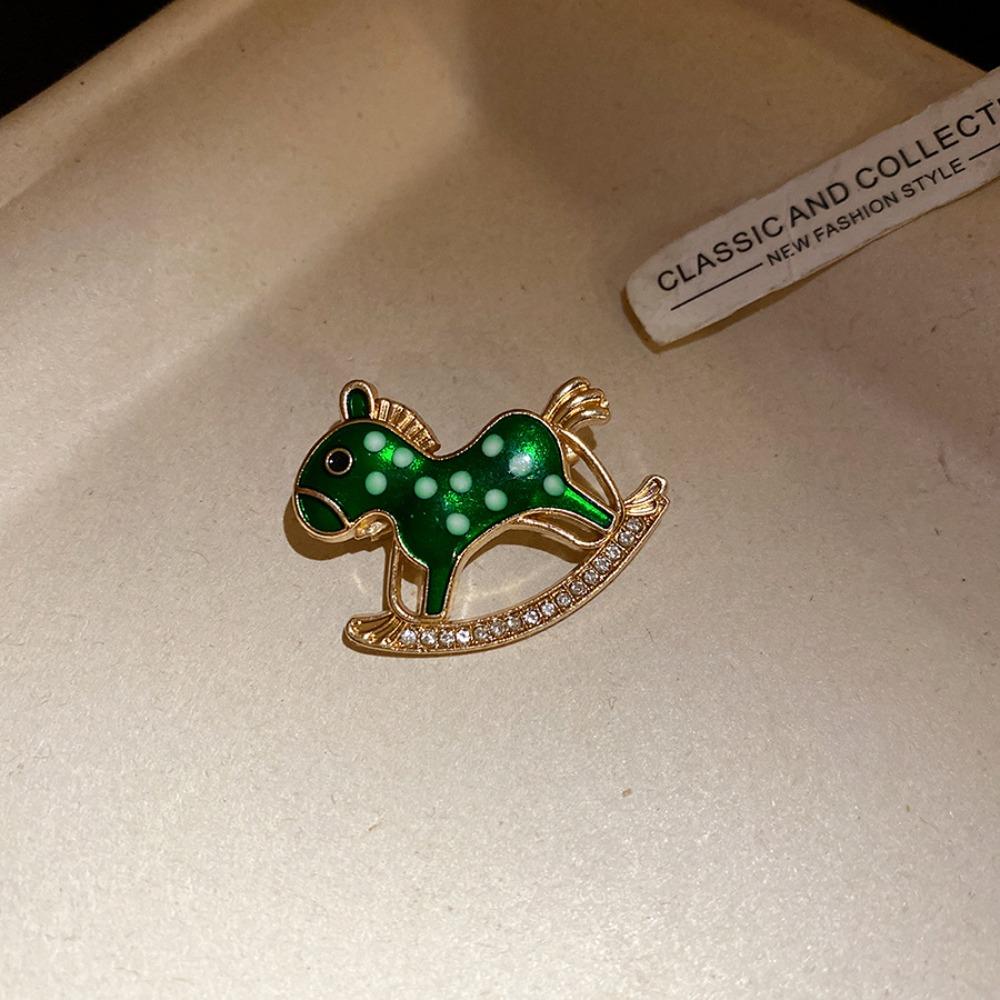 Jewelry Accessories Little Horse Brooch Rhinestone Animal Lapel Pins Retro Zodiac Pony Pin Friends