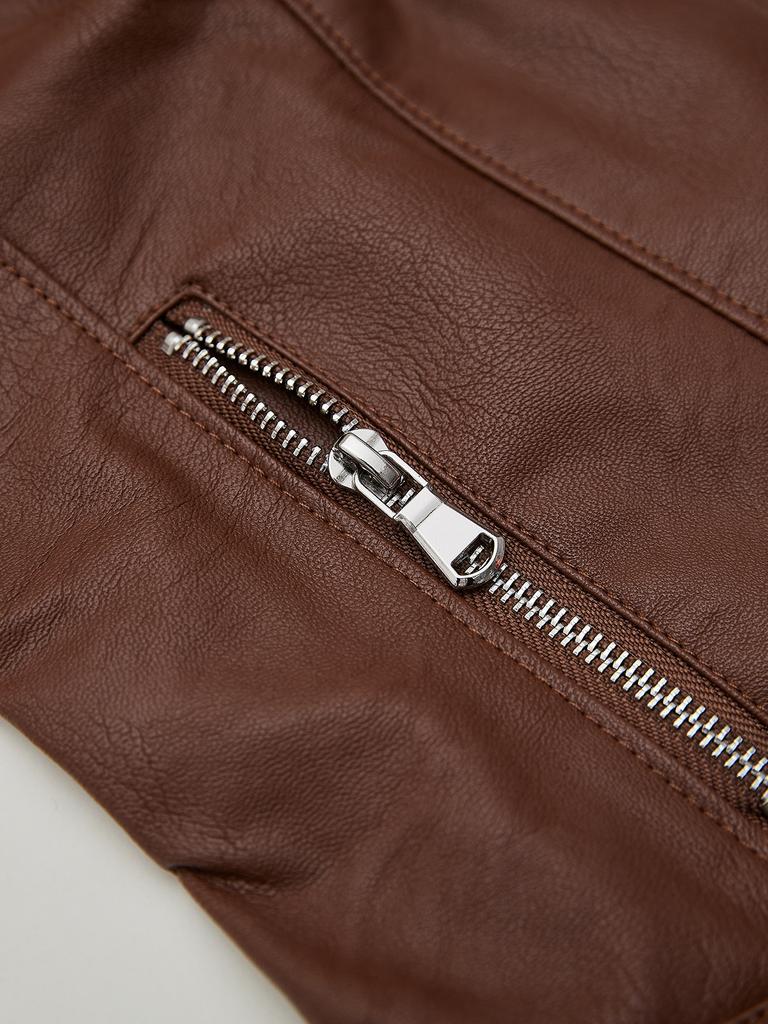 Rose Beauty A Куртка из искусственной кожи с косым карманом на молнии