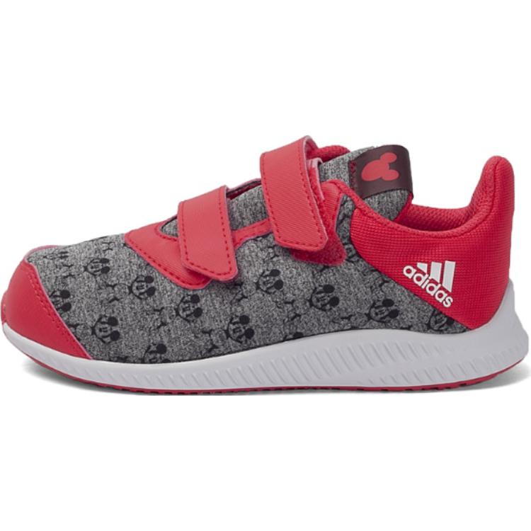 Adidas Fortarun Slip Resistant Abrasion Resistant Low top Toddler Shoes Gray Red Infant And Toddler BA9911