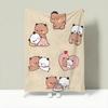 Character B-Bubu & Dudu Throw Lightweight 240g Flannel Blanket Soft Skin-friendly for Summer Cooling