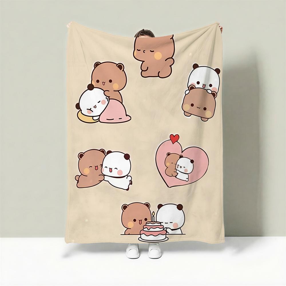 Character B-Bubu & Dudu Throw Lightweight 240g Flannel Blanket Soft Skin-friendly for Summer Cooling