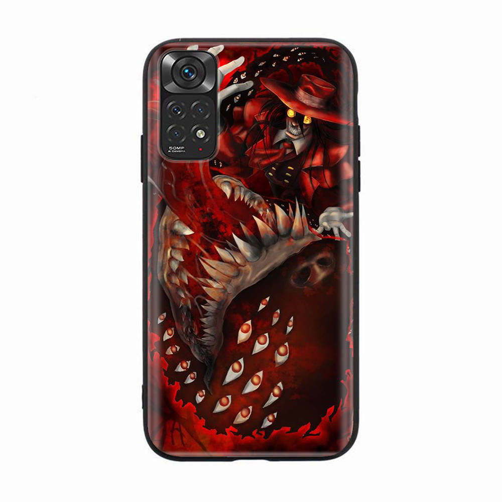 Чехол D-59 Hellsing Alucard Fan Black Sofe для iPhone 16 15 Plus 14 13 Mini 12 11 Pro 8 6 6S SE 5 XR XS Max Realme C30 C33 C32 9I VIVO V29 V27 V23 Y36