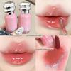 Korean-Style Pink Lip Gloss with a Dewy Mirror Finish, Suitable for Layering as a Base or Moisturizing Lip Balm, Creating a Natural Pink Look
