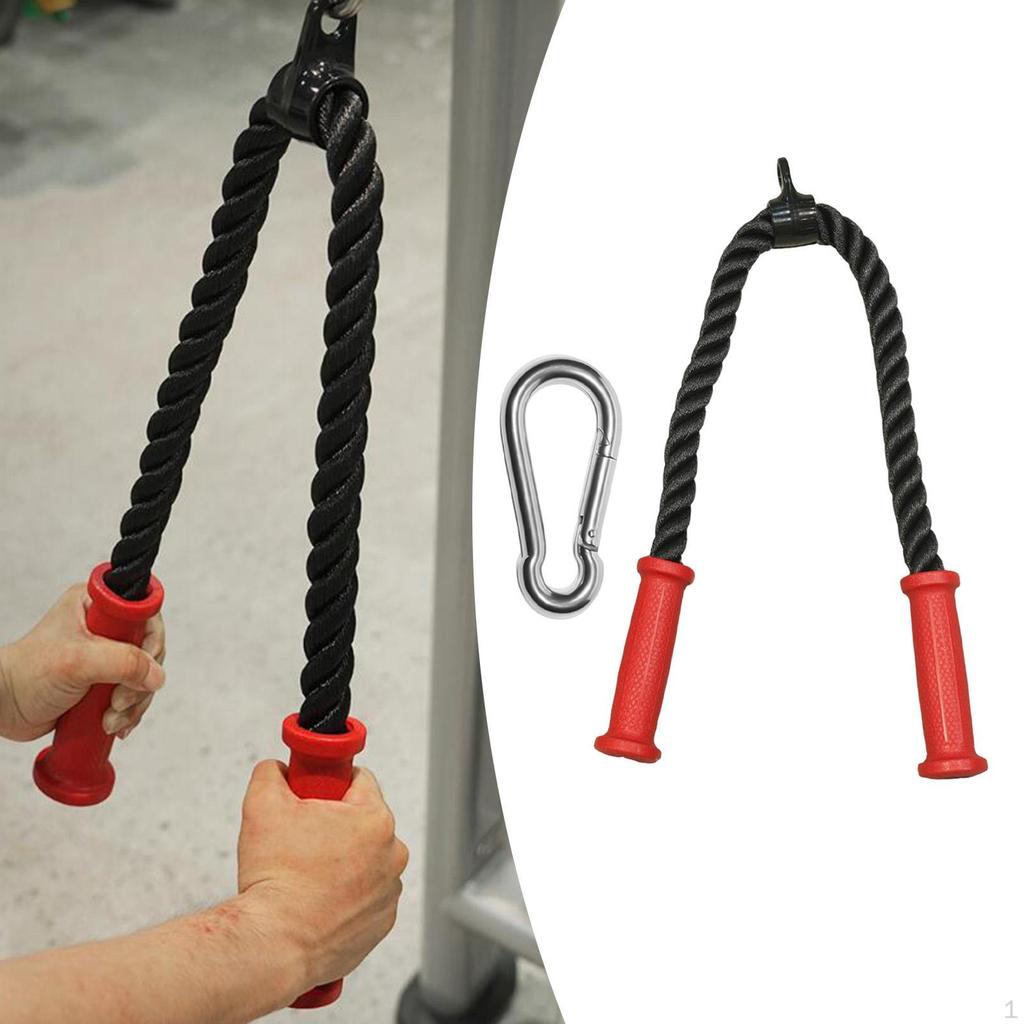 Канат для трицепса, тросовая насадка, аксессуары для тренажера, фитнес-оборудование с карабином для