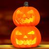 Halloween Pumpkin Lantern Spooky LED Light Up Pumpkin Figurine for Indoor Outdoor Halloween Tabletop Decor