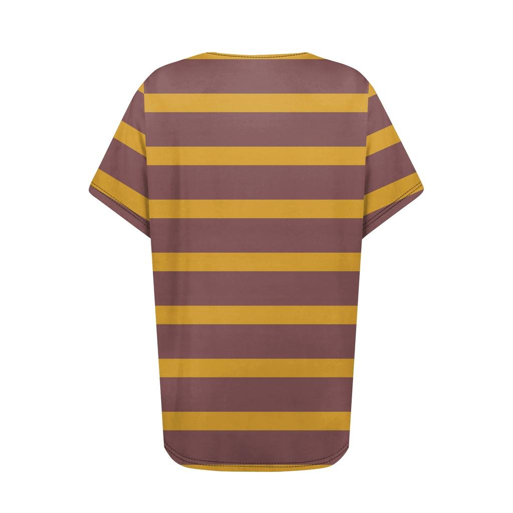 Женские рубашки с коротким рукавом, топы с принтом и V-образным вырезом, повседневные топы, базовые футболки, блузки, свободные топы