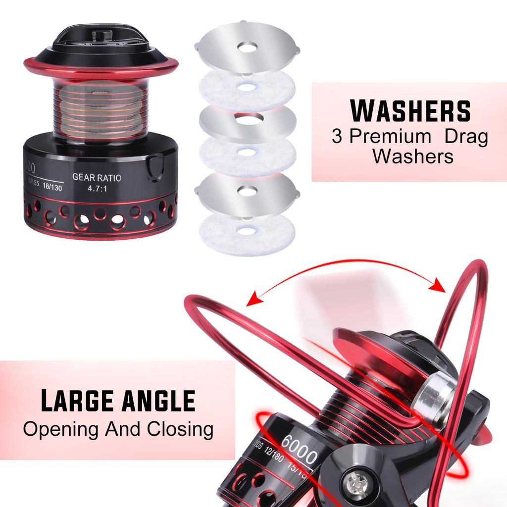 SOUGAYILANG Spinning Fishing Reel 13BB Light Weight Ultra Smooth Spinning Casting Left/right Fishing Reels