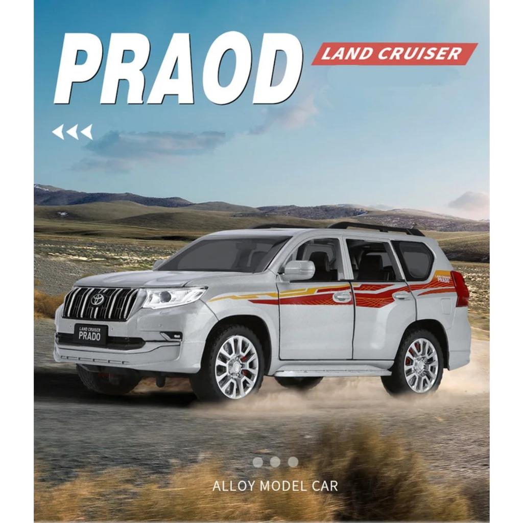 HAOCHI 1/24 Toyota PRADO Land Cruiser Внедорожник Сплав Модель автомобиля Литой Металл Внедорожник Модель автомобиля Звук Свет Детская Игрушка Подарок