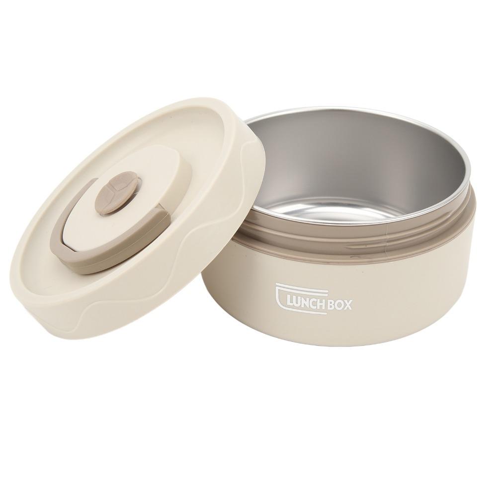 Round Shape Thermal Cooking Pot 420ml/550ml Thermal Lunch Box Outdoor Dining