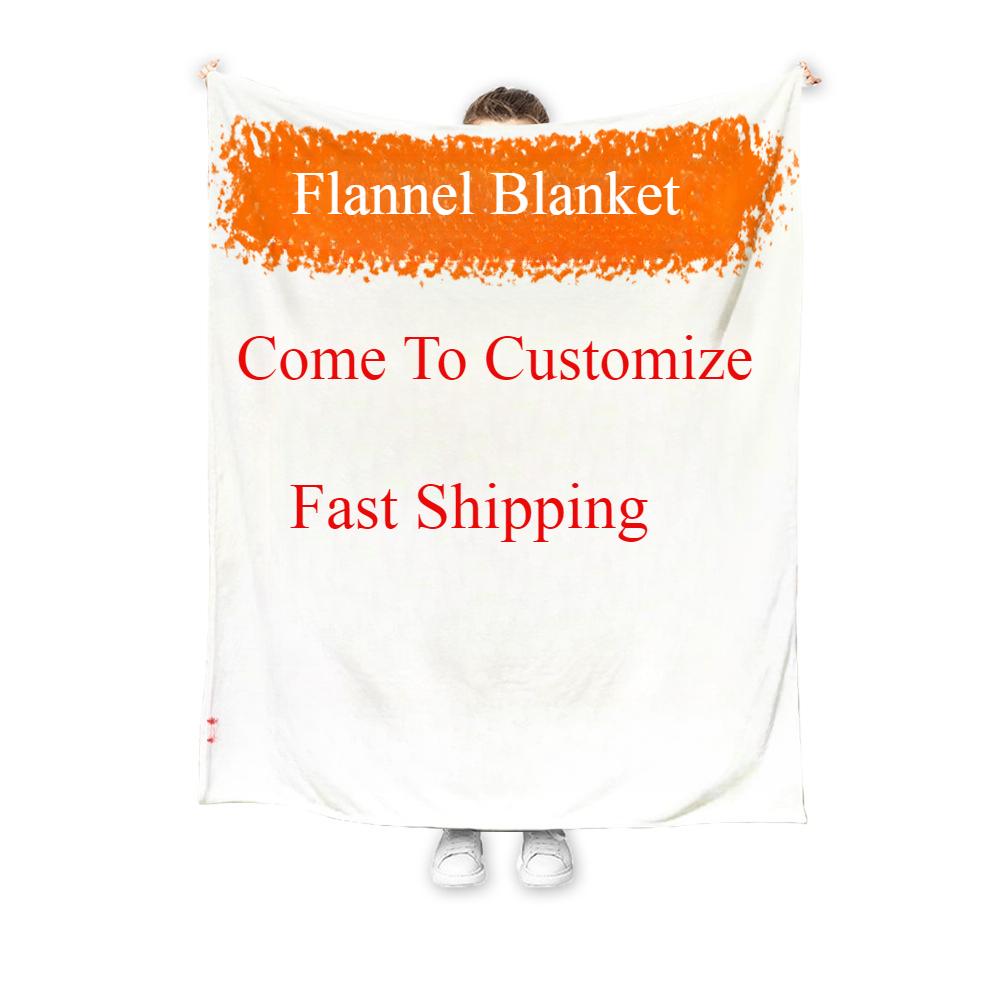 Laitu Custom Double-sided Wide-frame Flannel Blanket Digital Printed Air Conditioning Sofa Nap Cover Blanket Gift Blanket