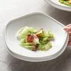 Hotel Chinese Kitchen Pure White Chinese Irregular Shaped Deep Bowl Cold Vegetable Plate Cold Vegetable Tableware Porcelain Hotel Tableware