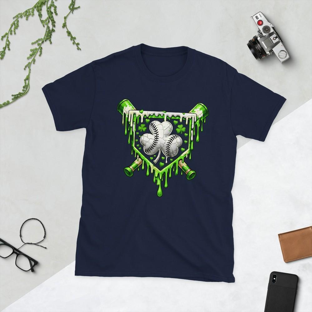 St Patricks Day Baseball Ice Cream Drip For Youth Boys Kids Tshirt