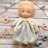 Handmade Waldorf Doll 12" Soft Knitted Dolls Cute Girls Plush Stuffed Toy