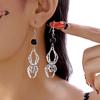 Punk Style Halloween Dangle Earrings Spider Skull Earrings Cool Skeleton Pendant Earrings  Festival