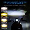 Motorcycle Headlight 4lens Owl Design Dual Color Led Motorcycle Fog Light Head Light Motorbike Running Lamp LED Spot Light