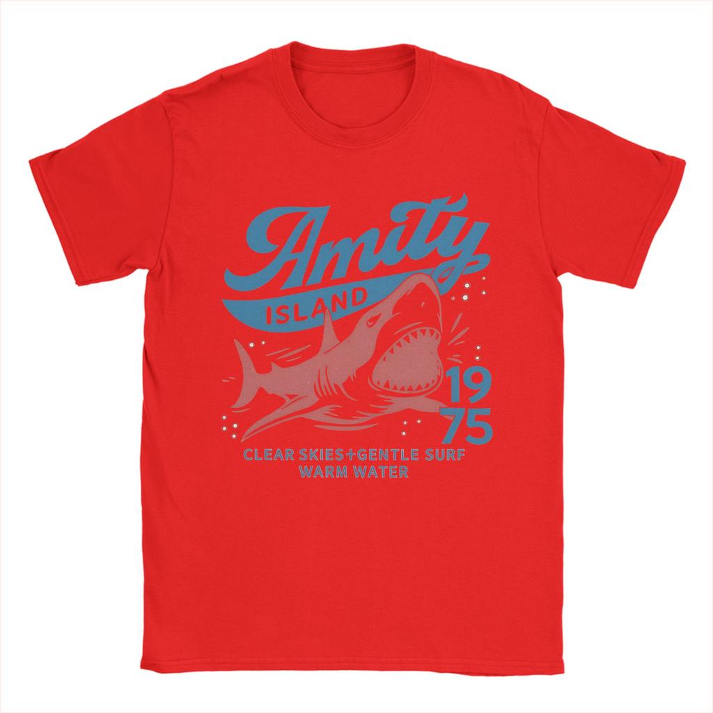 Unisex Women Graphic Printing Jaws Amity Island 1975 Movie Tee T Shirt Pure Cotton Tshirts Clothing