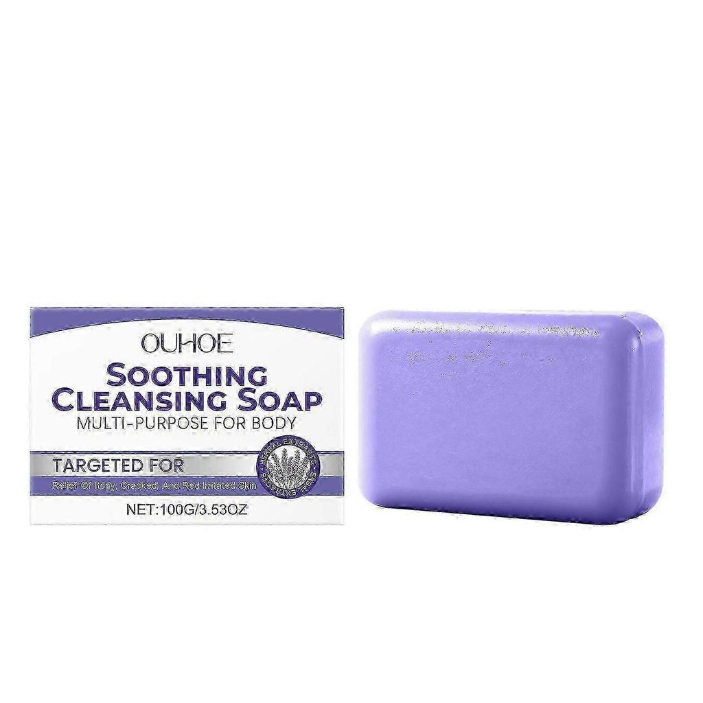 Lavender Natural Soap Bar - Gentle Cleansing for Face & Body - Infused with Soothing Lavender - For Men & Women - Soothing Care & Relief of Itchy